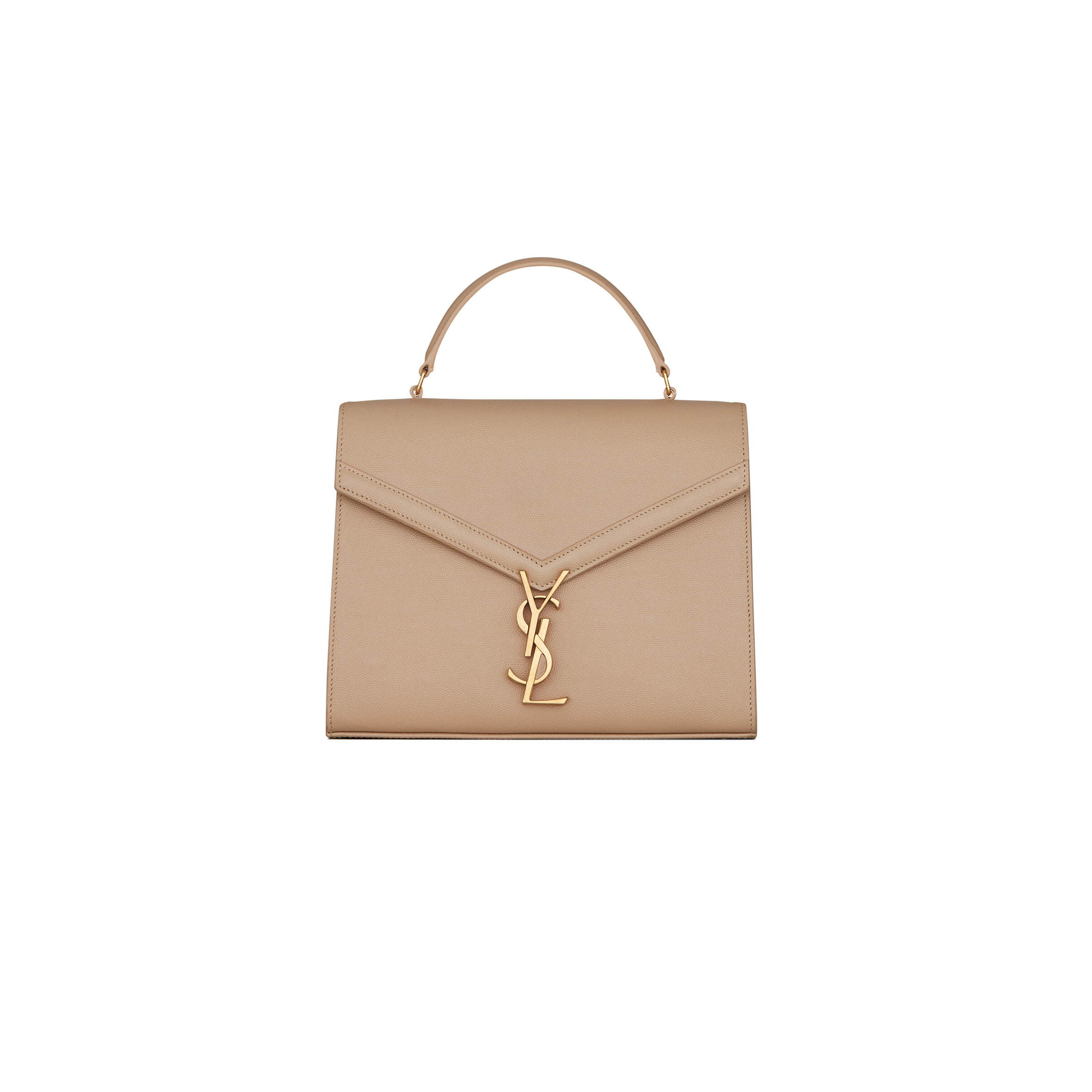 YSL CASSANDRA MEDIUM TOP HANDLE BAG IN GRAIN DE POUDRE EMBOSSED LEATHER 623931BOW0W2721 (24.5*20*11.5cm)